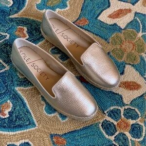 Sole Society Sammah Metallic Gold Espadrille